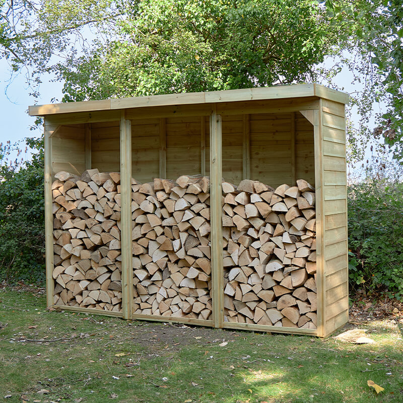 8'11 x 2'10 Forest Pent Large Overlap Log Store (2.7m x 0.9m) online kaufen