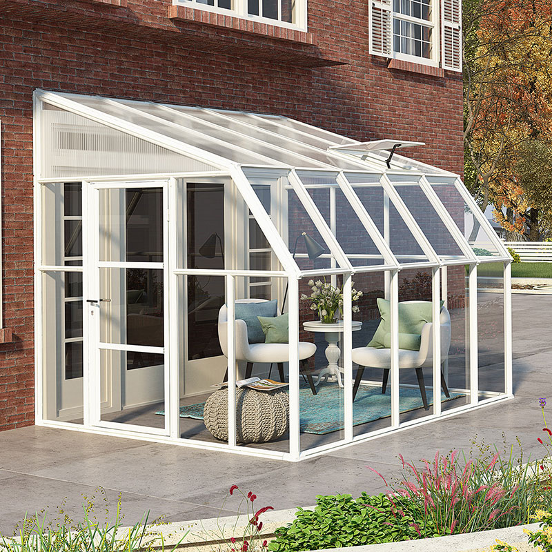 8â x 10â Palram Canopia Rion White Sun Room Walk-In Wall Greenhouse (2.4m x 3.0m) online kaufen