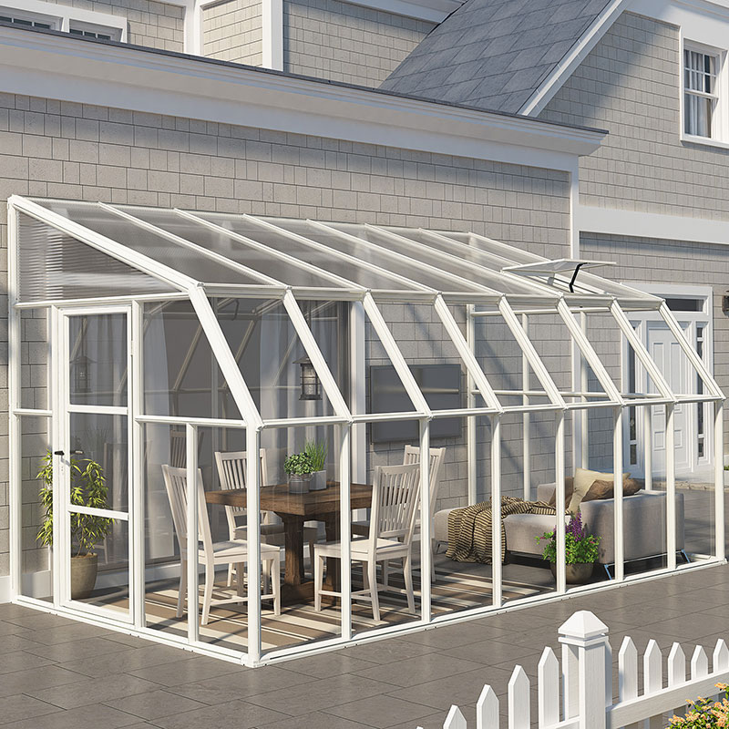 8â x 14â Palram Canopia Rion White Sun Room Walk-In Wall Greenhouse (2.4m x 4.2m) online kaufen