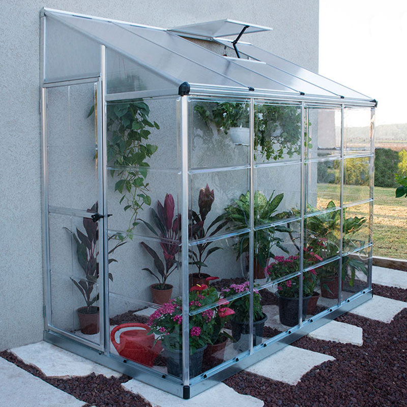 8â x 4â Palram Canopia Hybrid Lean To Silver Polycarbonate Greenhouse (2.44m x 1.25m) online kaufen