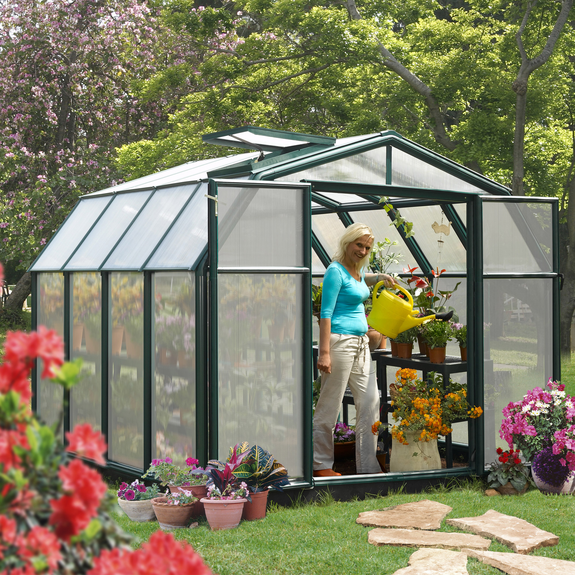 8â x 8â Palram Canopia Rion Hobby Gardener Green Greenhouse (2.4m x 2.4m) online kaufen