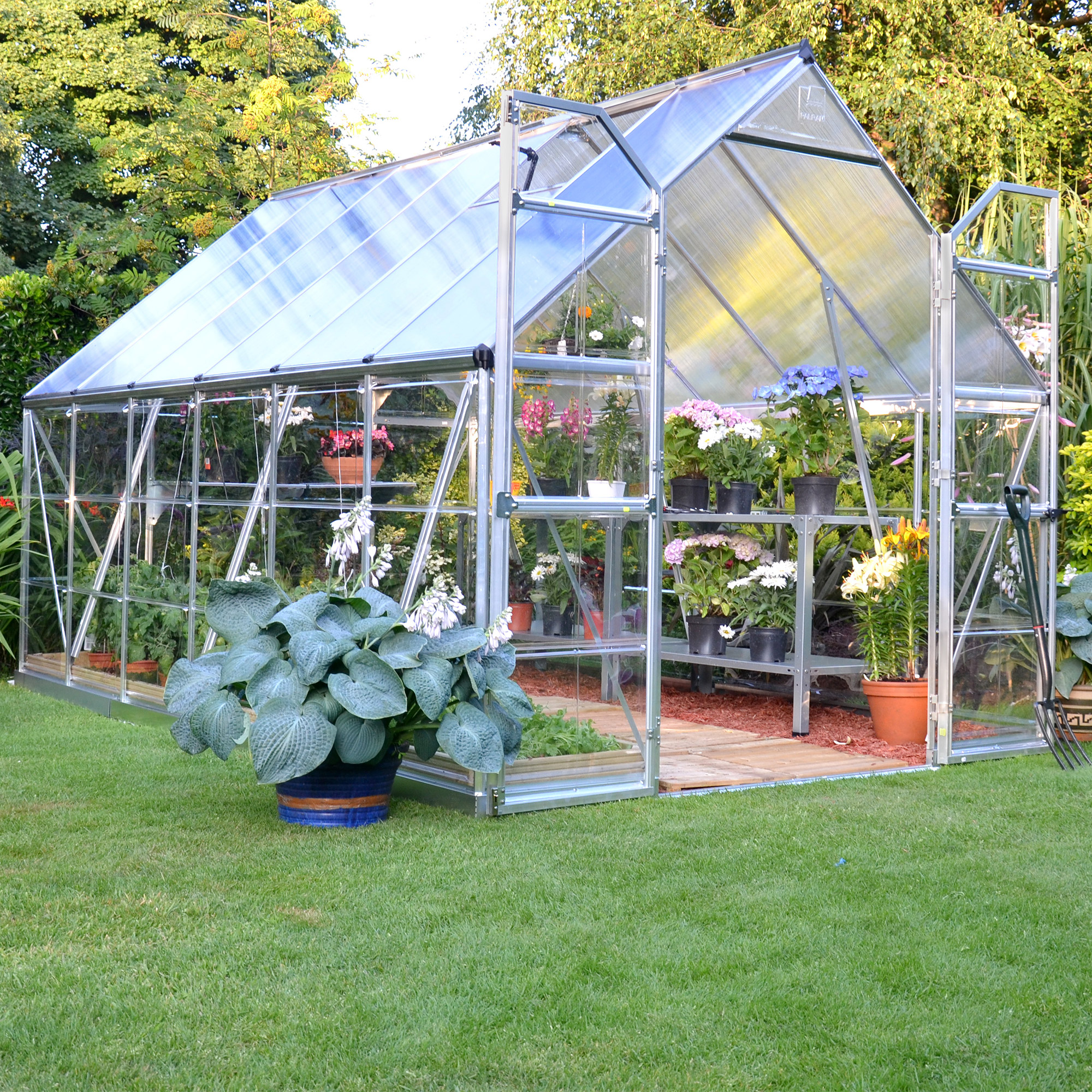 8'x12' Palram Canopia Balance Large Walk In Aluminium Framed Greenhouse (2.4x3.6m) online kaufen