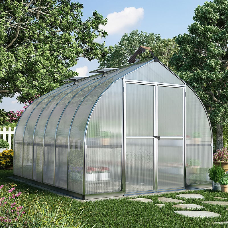 8'x12' Palram Canopia Bella Large Walk In Silver Aluminium Framed Greenhouse (2.4x3.6m) online kaufen
