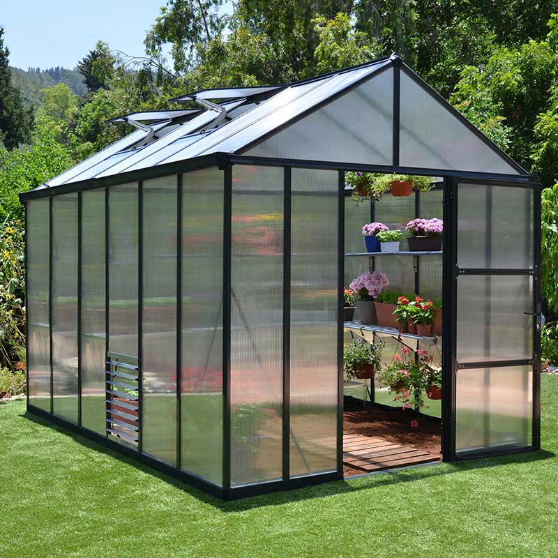 8'x12' Palram Canopia Glory Grey Large Polycarbonate Greenhouse (2.4x3.6m) online kaufen