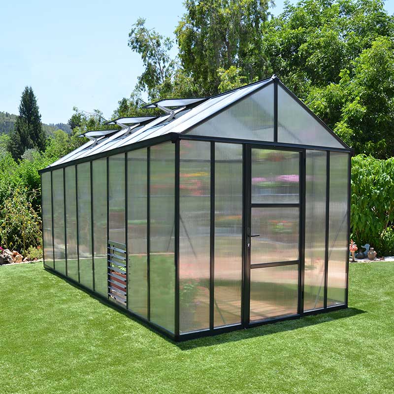 8'x16' Palram Canopia Glory Grey Large Polycarbonate Greenhouse (2.4x4.8m) online kaufen