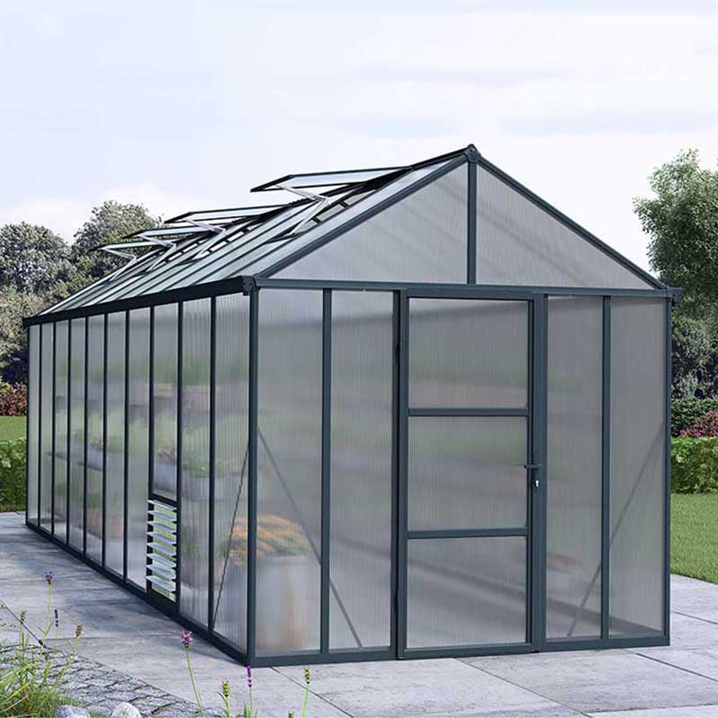 8'x20' Palram Canopia Glory Grey Large Polycarbonate Greenhouse (2.4x6m) online kaufen