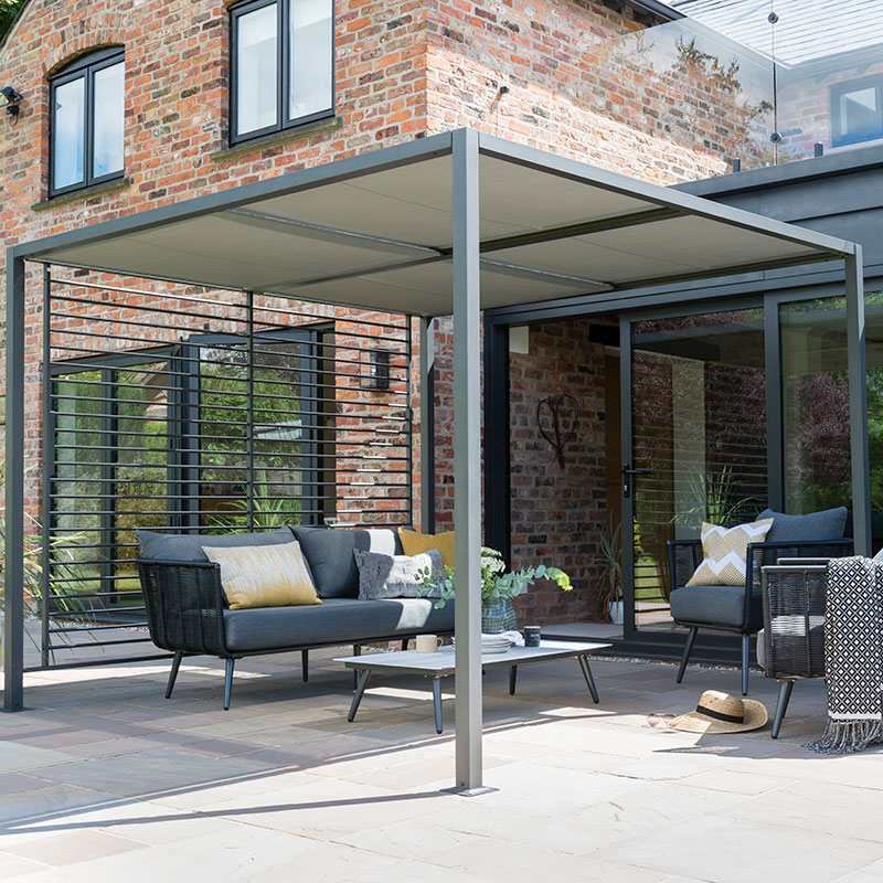 9' x 9' Garden Must Haves Sliding Roof Grey Gazebo (2.8m x 2.8m) online kaufen