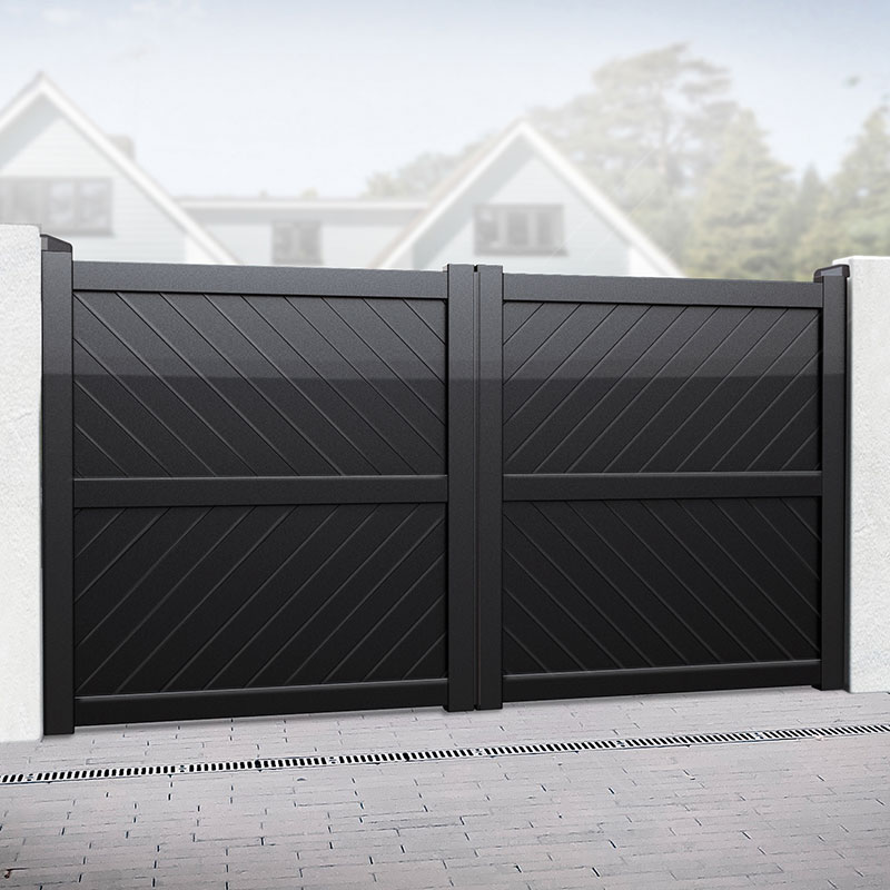 Barnstaple Premium Metal Driveway Double Gates - Black online kaufen