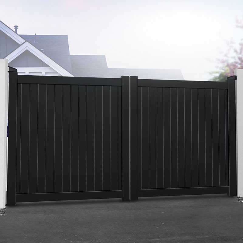 Devon Premium Metal Driveway Double Gates - Black online kaufen