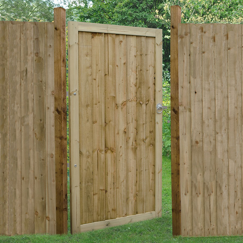 Forest 3' x 6' Featheredge Pressure Treated Wooden Side Garden Gate (0.92m x 1.8m) online kaufen