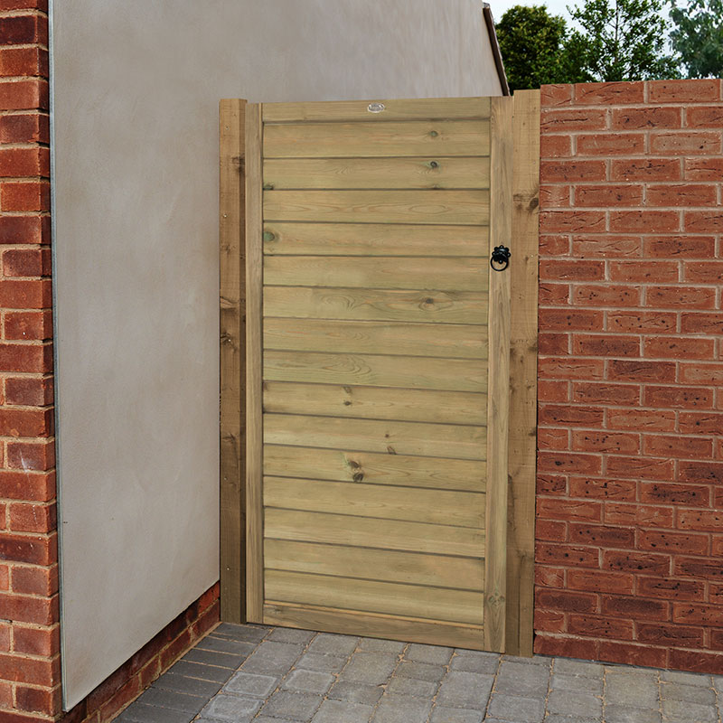 Forest 3' x 6' Horizontal Tongue and Groove Pressure Treated Wooden Side Garden Gate online kaufen