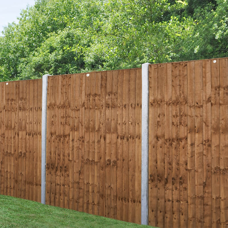 Forest 6' x 5'6 Brown Pressure Treated Vertical Closeboard Fence Panel (1.83m x 1.69m) online kaufen