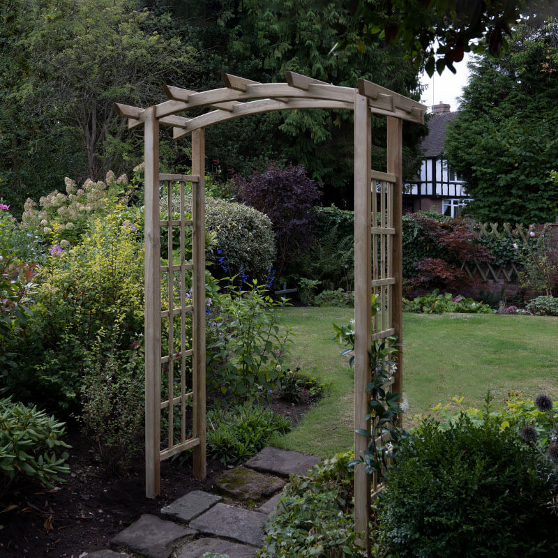 Forest Classic Dome Top Wooden Garden Pergola Arch 4'5 x 2'4 online kaufen