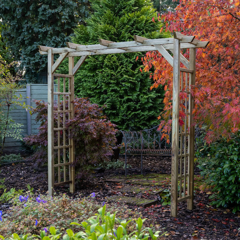 Forest Classic Flat Top Wooden Garden Pergola Arch 6'11 x 2'4 online kaufen