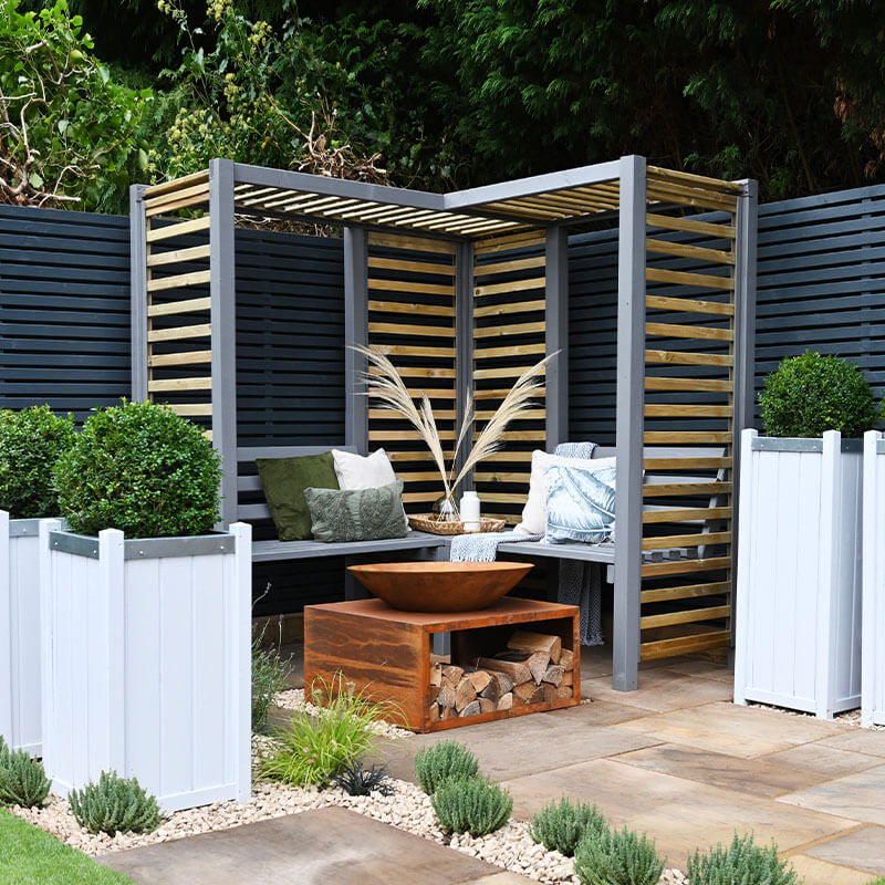 Forest Firenze Corner Garden Arbour Seat for 4 People 5'11 x 5'11 (1.8m x 1.8m) online kaufen