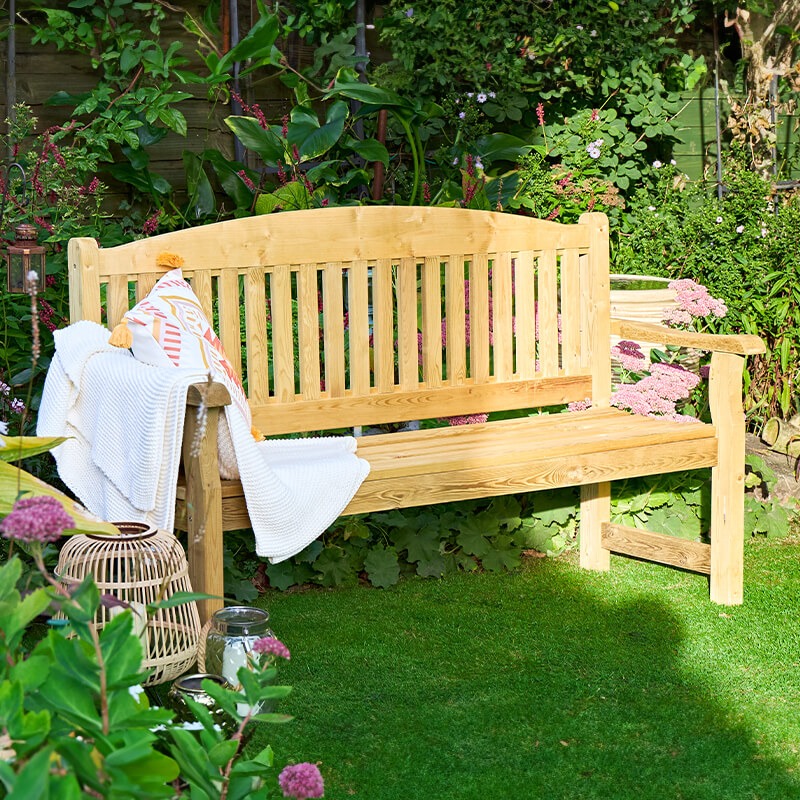 Forest Harvington Wooden Garden Bench 5â0 x 2â0 (1.52m x 0.60m) online kaufen