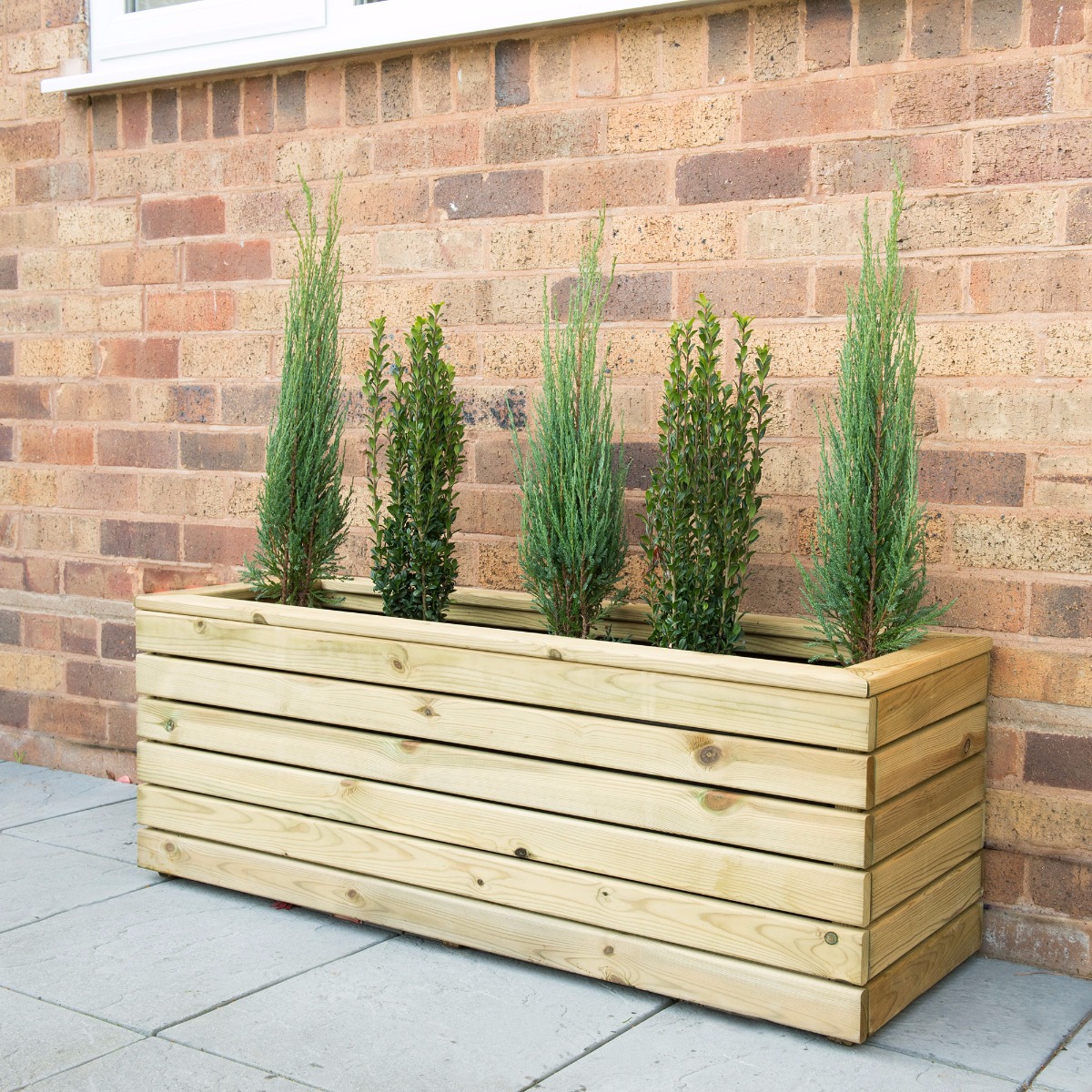 Forest Linear Long Wooden Garden Planter 4'x1' (1.2x0.4m) online kaufen