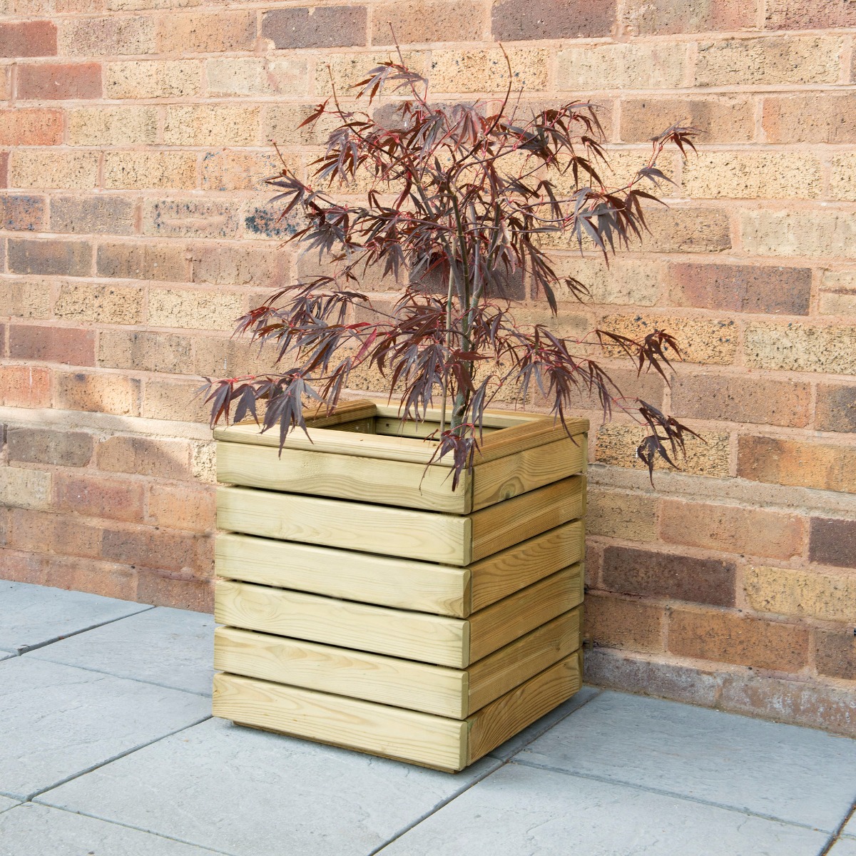 Forest Linear Square Wooden Garden Planter 1'x1' (0.4x0.4m) online kaufen