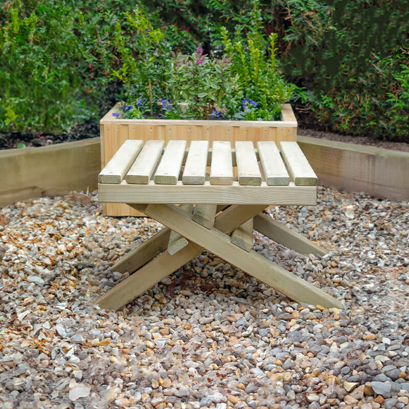 Forest Slatted Wooden Garden Table 1'9 x 1'8 (0.54m x 0.50m) online kaufen