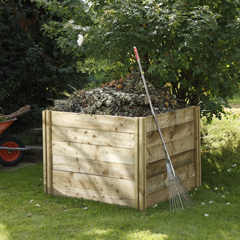 Forest Slot Down Wooden Compost Bin (1.06x1.06m) online kaufen