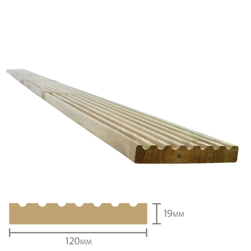 Forest Treated Softwood Value Deck Board 19mm x 120mm x 2.4m Pack of 10 online kaufen