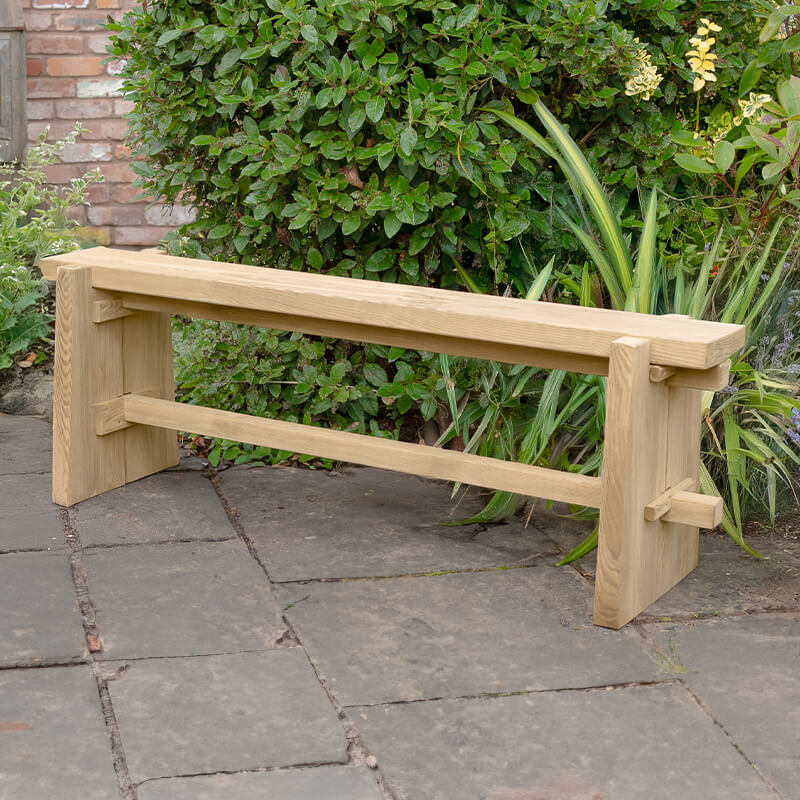 Forest Wooden Sleeper Pew Garden Bench 4'11 x 1'4 (1.50m x 0.40m) online kaufen