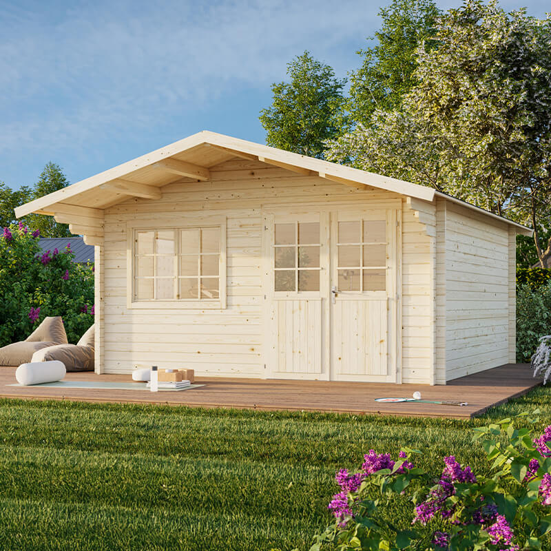 Palmako Britta 4.5m x 4.5m Log Cabin Garden Building (40mm) online kaufen