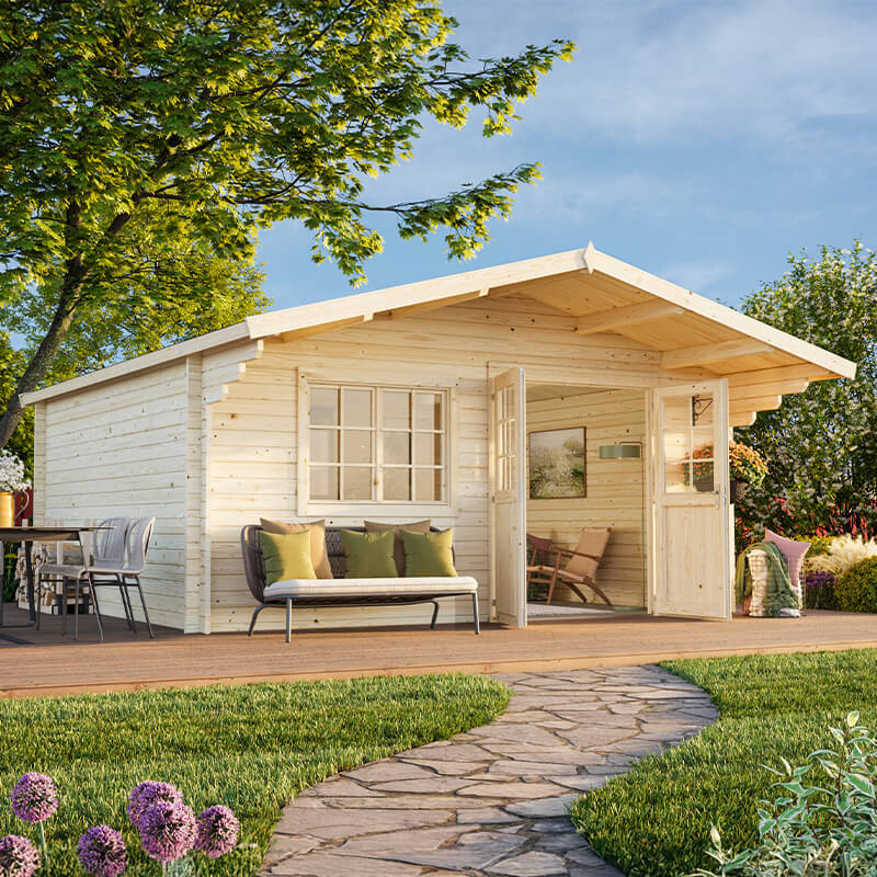 Palmako Britta 5.1m x 4.5m Log Cabin Garden Building (40mm) online kaufen