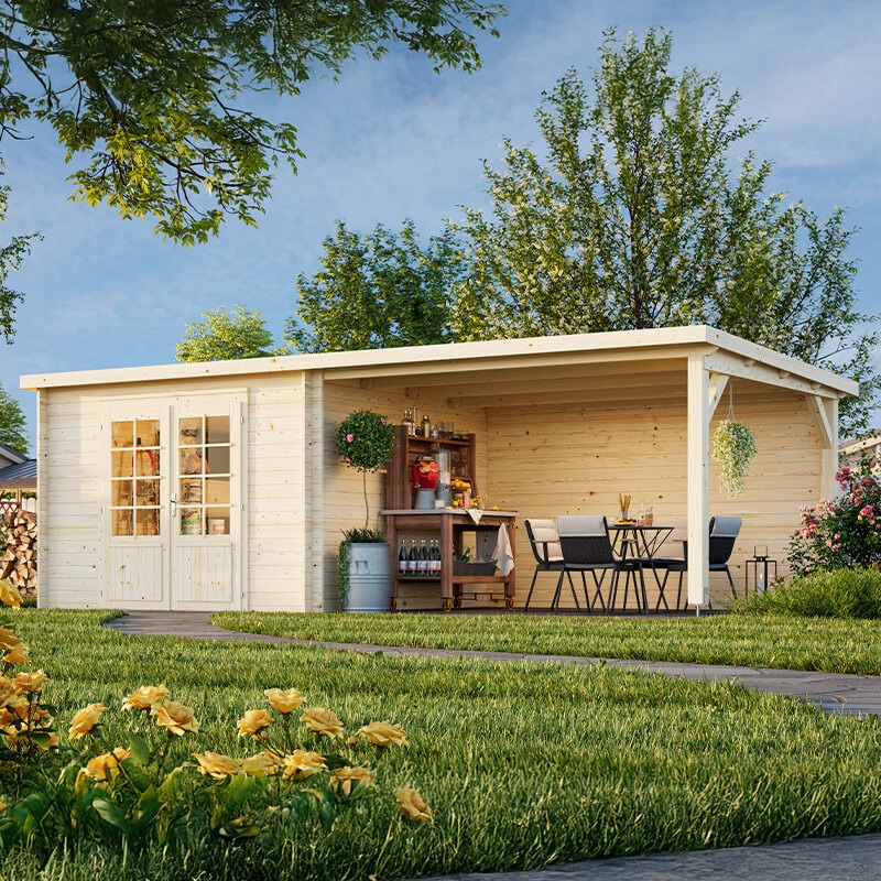 Palmako Ella 6.6m x 3.2m Log Cabin Summer House (28mm) online kaufen