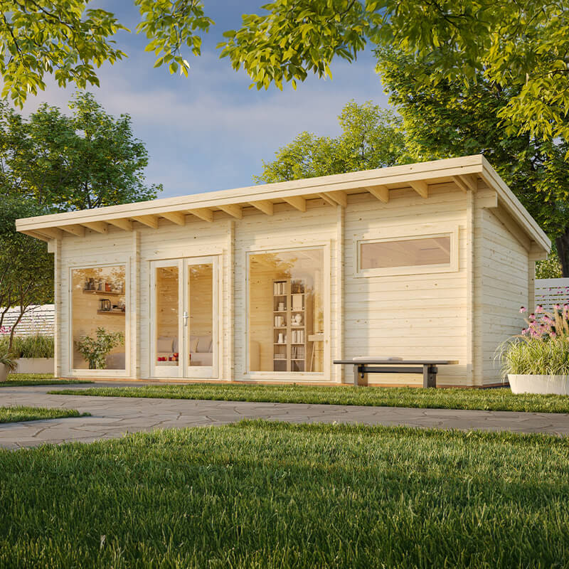 Palmako Heidi 8.4m x 3m Log Cabin Garden Building (70mm) online kaufen