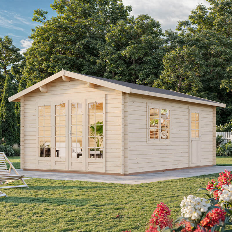 Palmako Irene 3.8m x 5.7m Log Cabin Garden Building (44mm) online kaufen