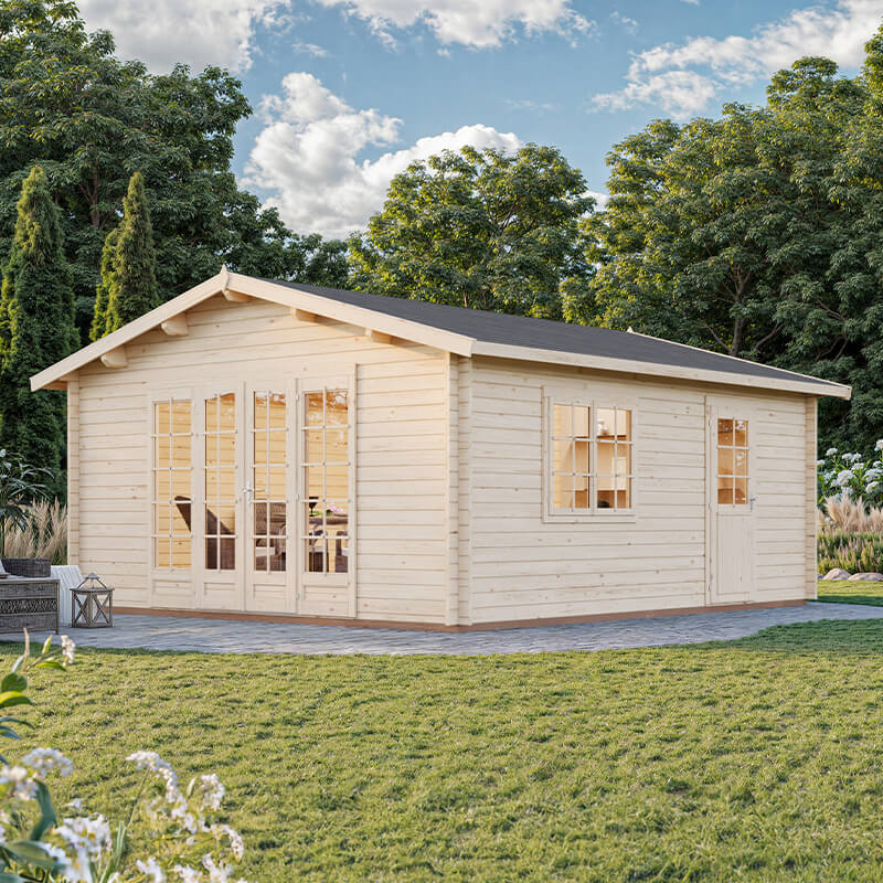 Palmako Irene 4.7m x 5.7m Log Cabin Garden Building (44mm) online kaufen