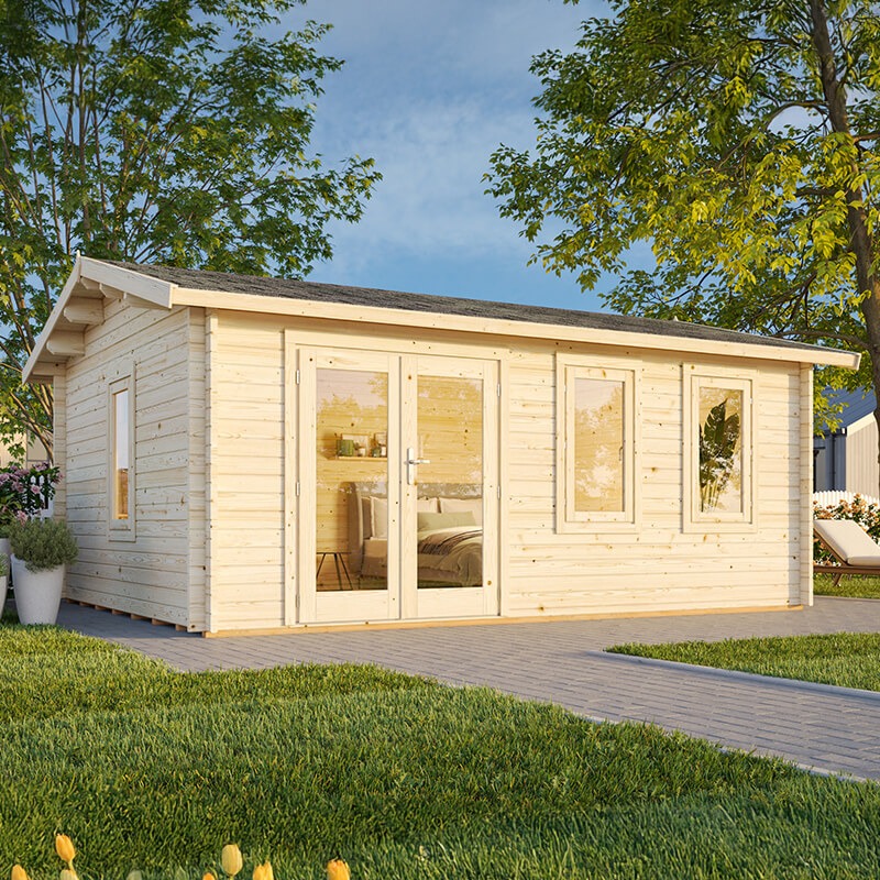 Palmako Iris 5.3m x 4.1m Log Cabin Garden Building (44mm) online kaufen