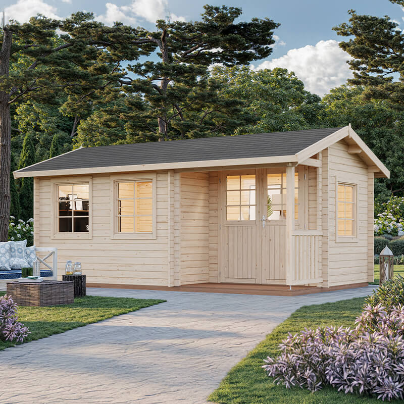 Palmako Susanna 5.3m x 3.2m Log Cabin Garden Building (44mm) online kaufen
