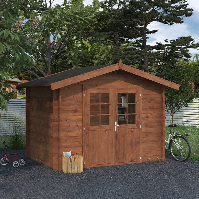 Palmako Valentine 2.8m x 1.8m Premium Log Cabin Shed (28mm) online kaufen