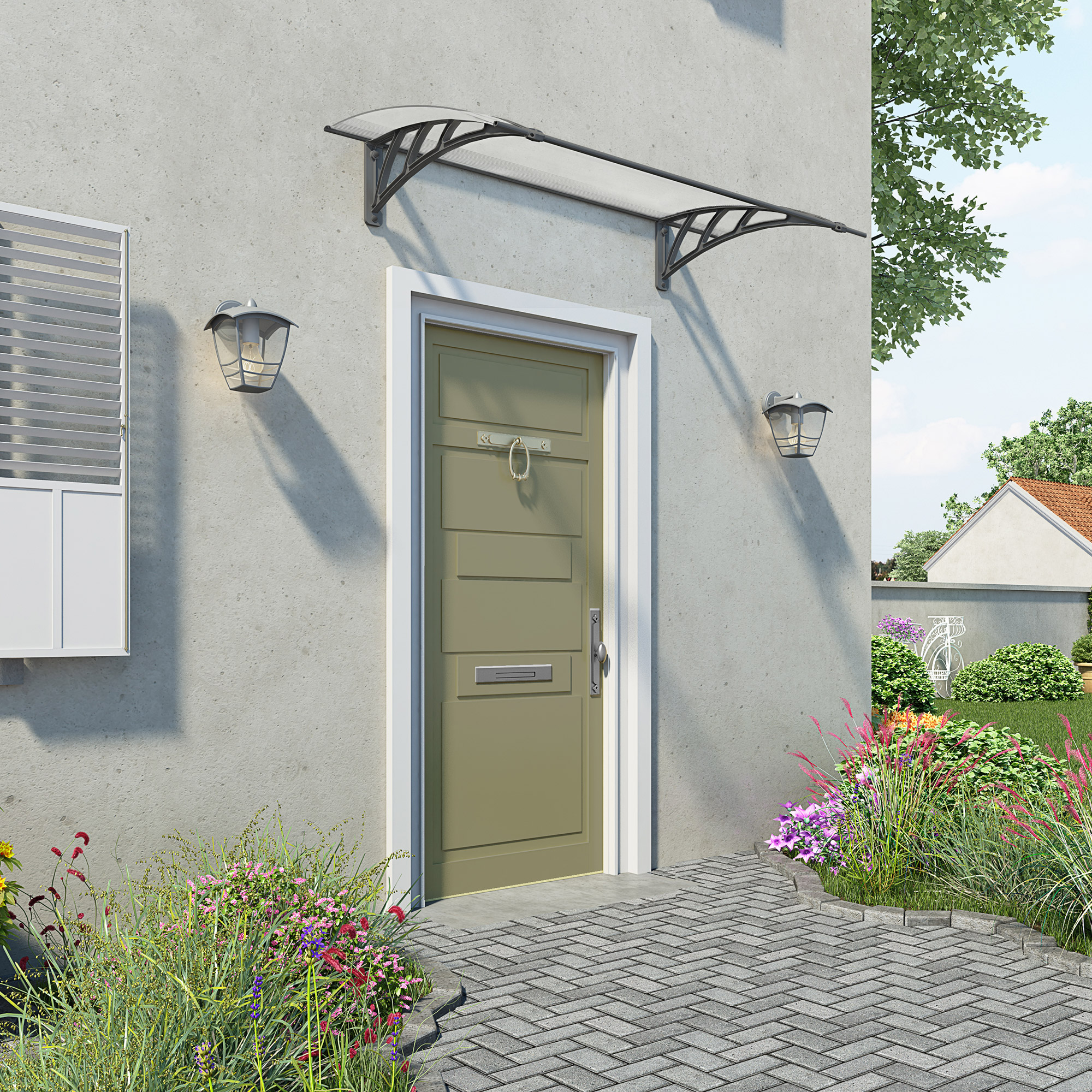 Palram Canopia Neo 1350 Grey Twinwall Door Canopy online kaufen