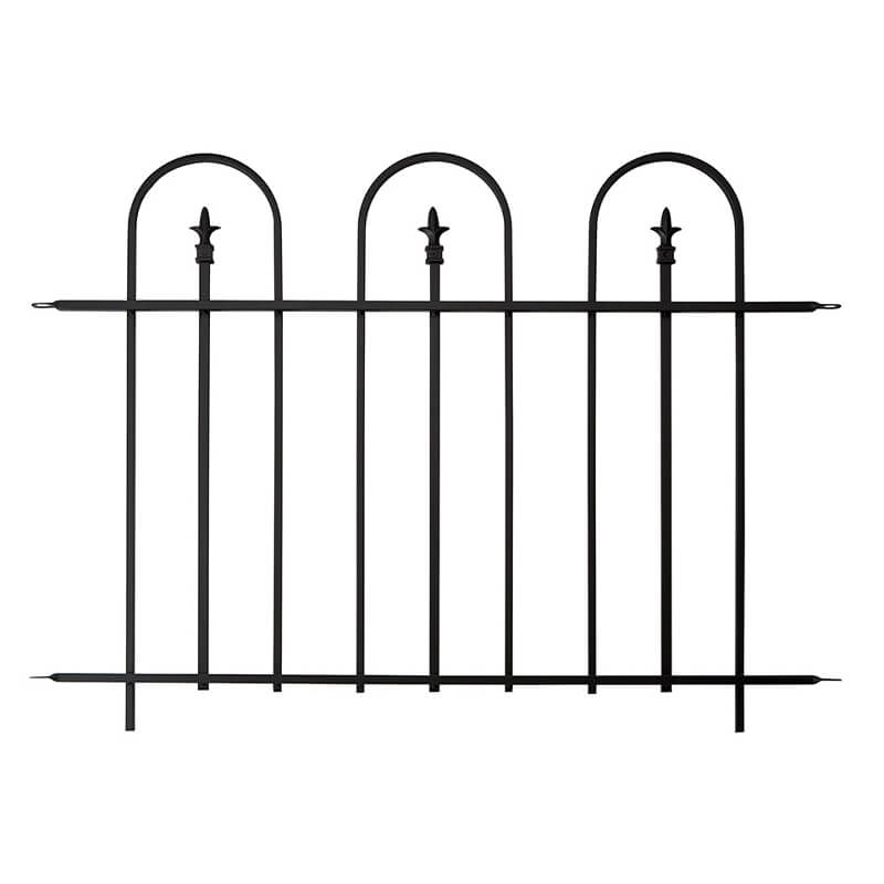 Panacea 4' x 3' Triple Arch Black Metal Fence Panel (1.23m x 0.92m) online kaufen