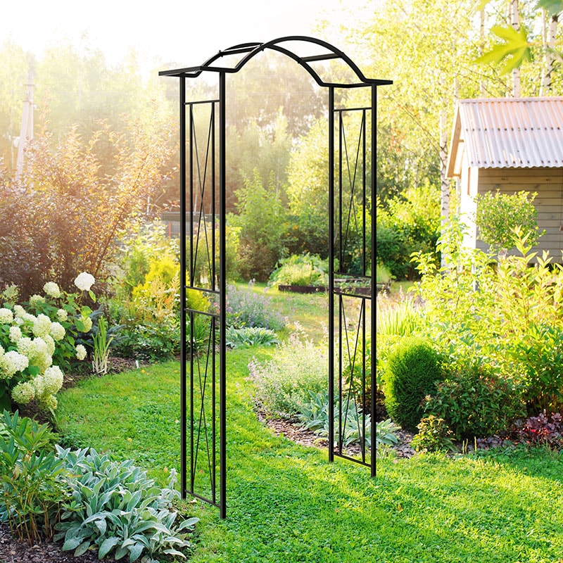 Panacea Camberwell Wave Top Metal Garden Arch 7'4 x 4' online kaufen