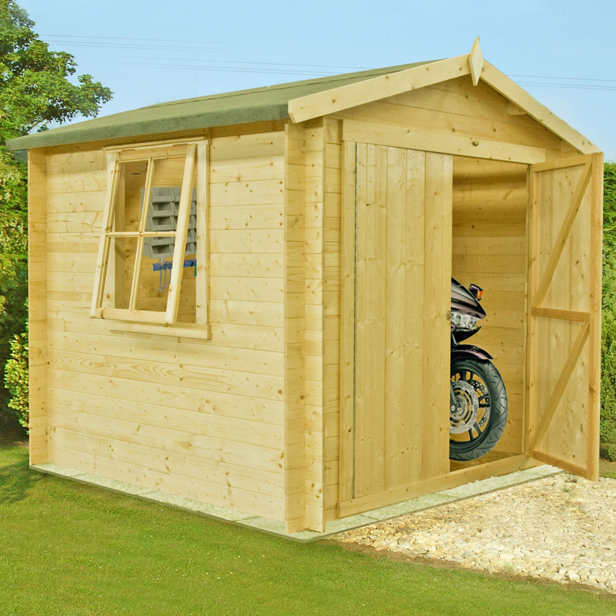Shire Bradley 2.1m x 2.1m Log Cabin Shed (19mm) online kaufen