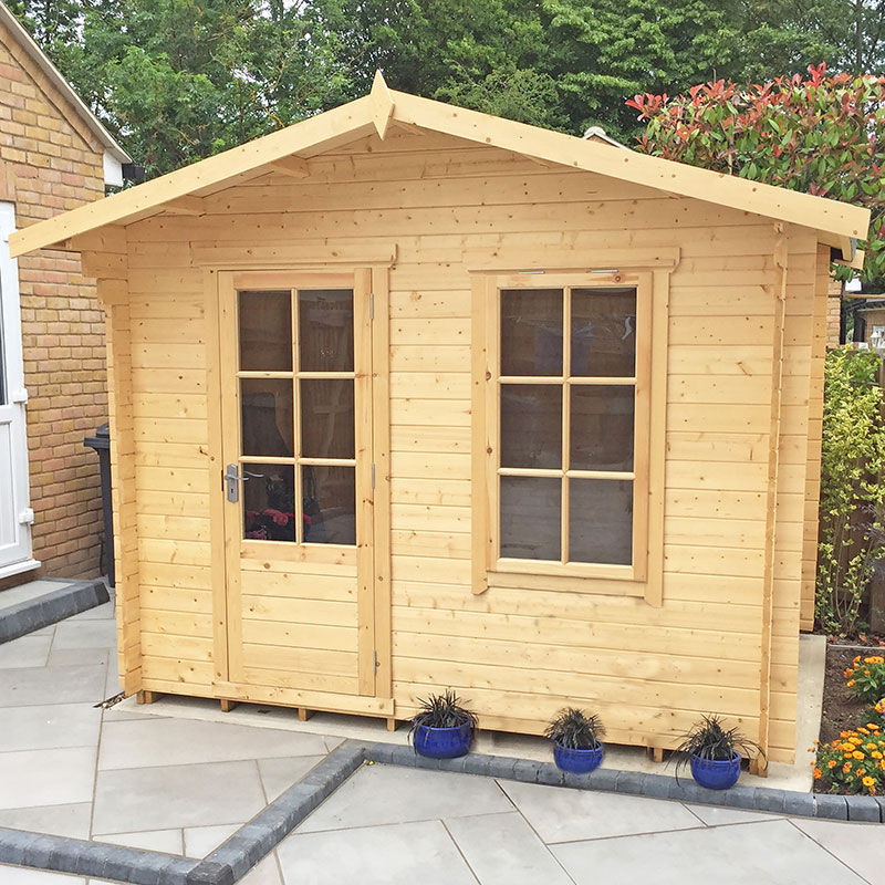 Shire Bucknells 3m x 2.4m Log Cabin Summerhouse (28mm) online kaufen