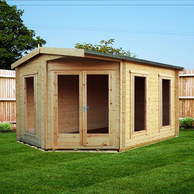 Shire Rivington 4.3m x 3m Corner Log Cabin (28mm) online kaufen