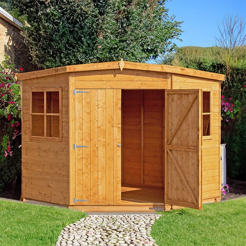 Shire Shiplap Corner Shed 8'x8' (2.33m x 2.33m) online kaufen