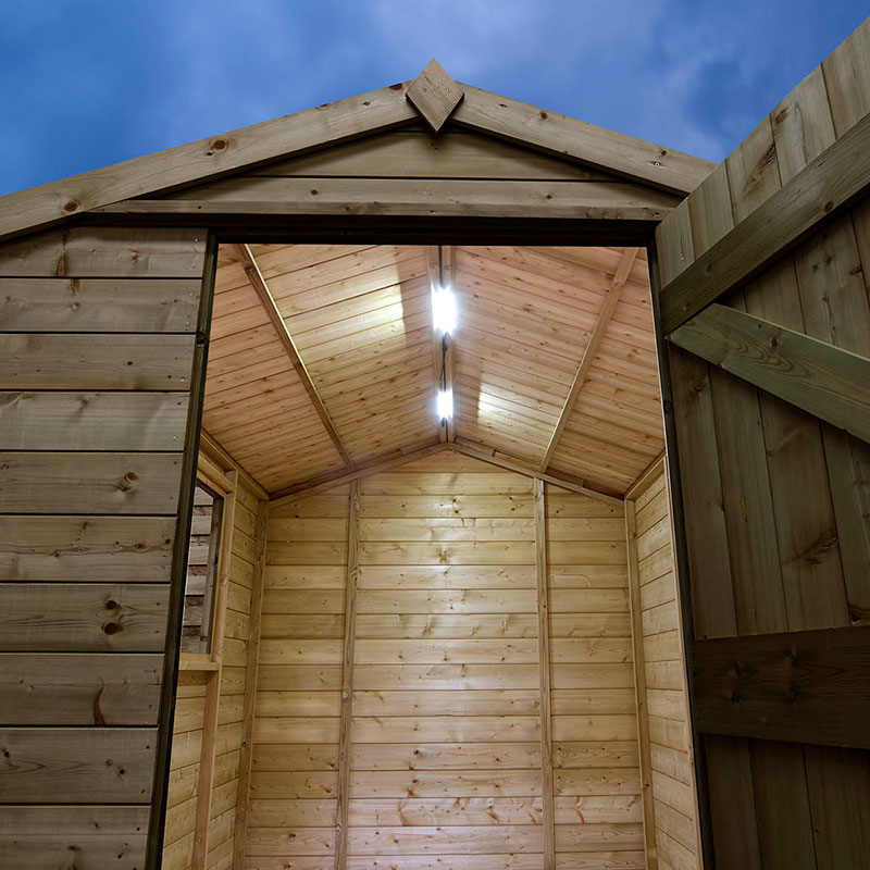 Solartech Premium Garden Building Solar Lighting & Charging Kit 3 - Suitable for Apex Roofed Sheds up to 4m x 3.5m (14 x 12') online kaufen
