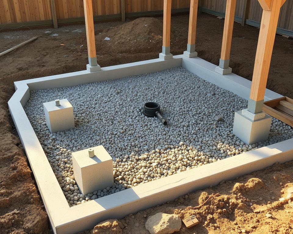 built foundation garden room