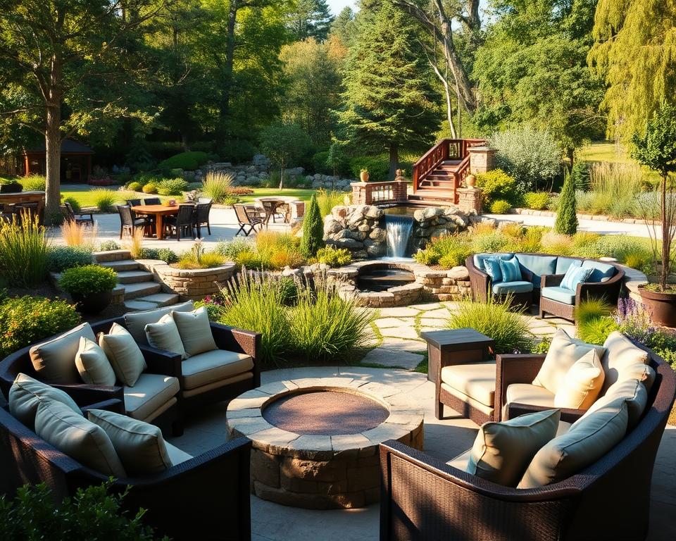 Creating distinct outdoor zones and living areas