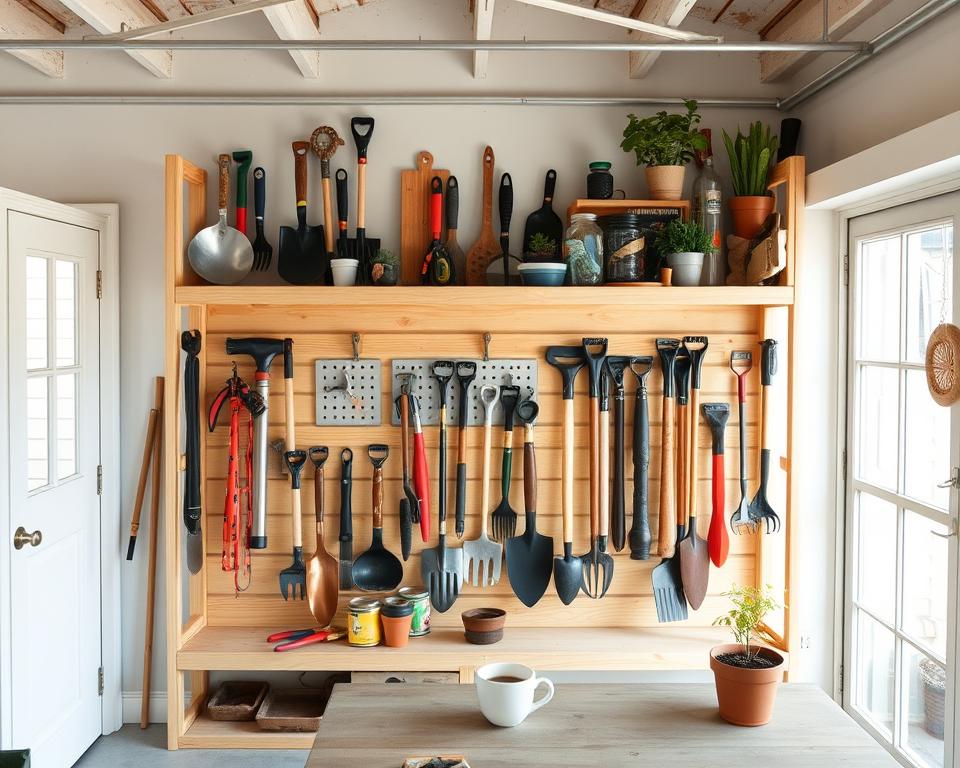 Innovative DIY garden tool storage Innovative DIY garden tool storage