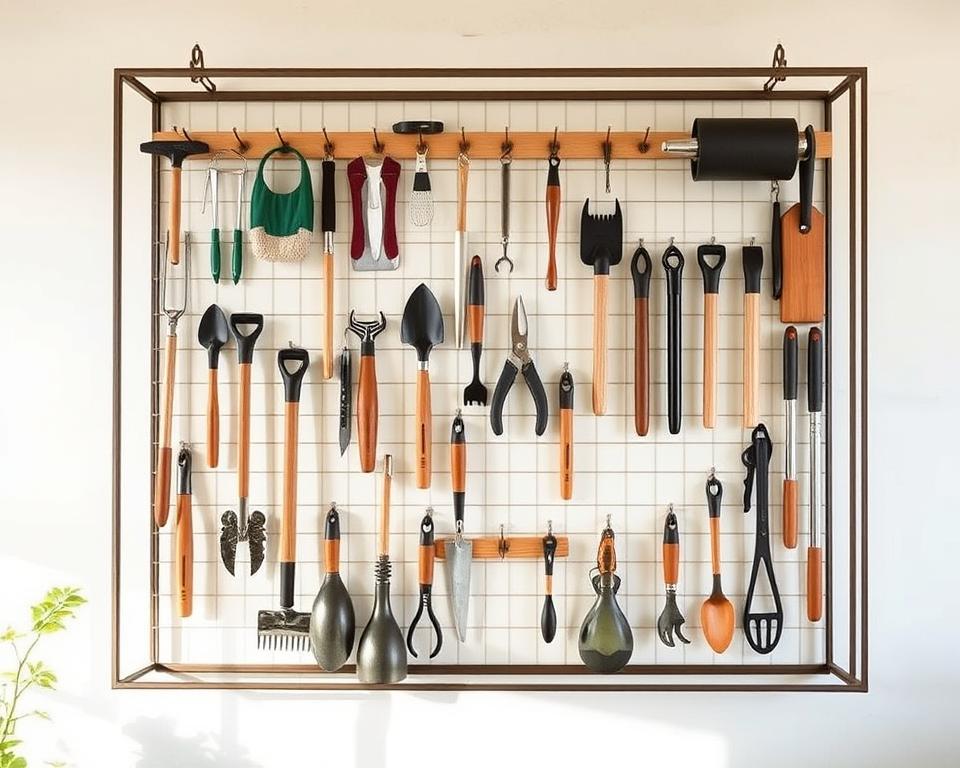 Innovative vertical garden tool storage Innovative vertical garden tool storage