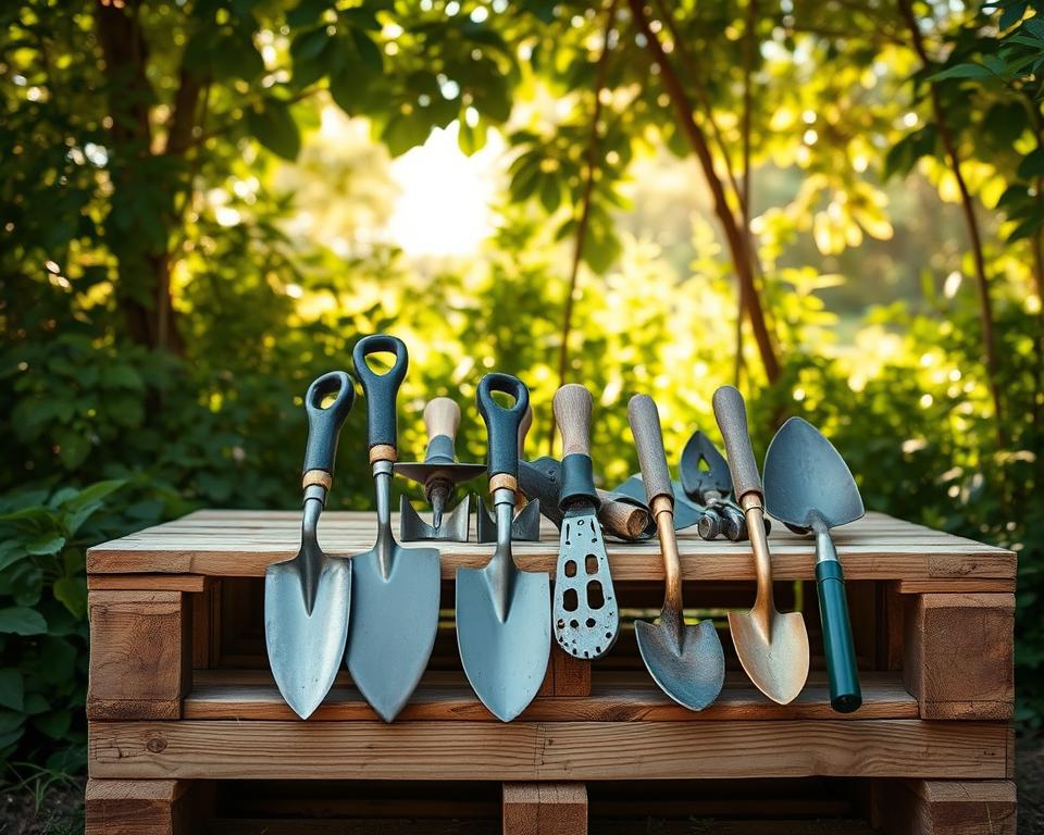 Upcycling pallets for garden tool organiser Upcycling pallets for garden tool organiser