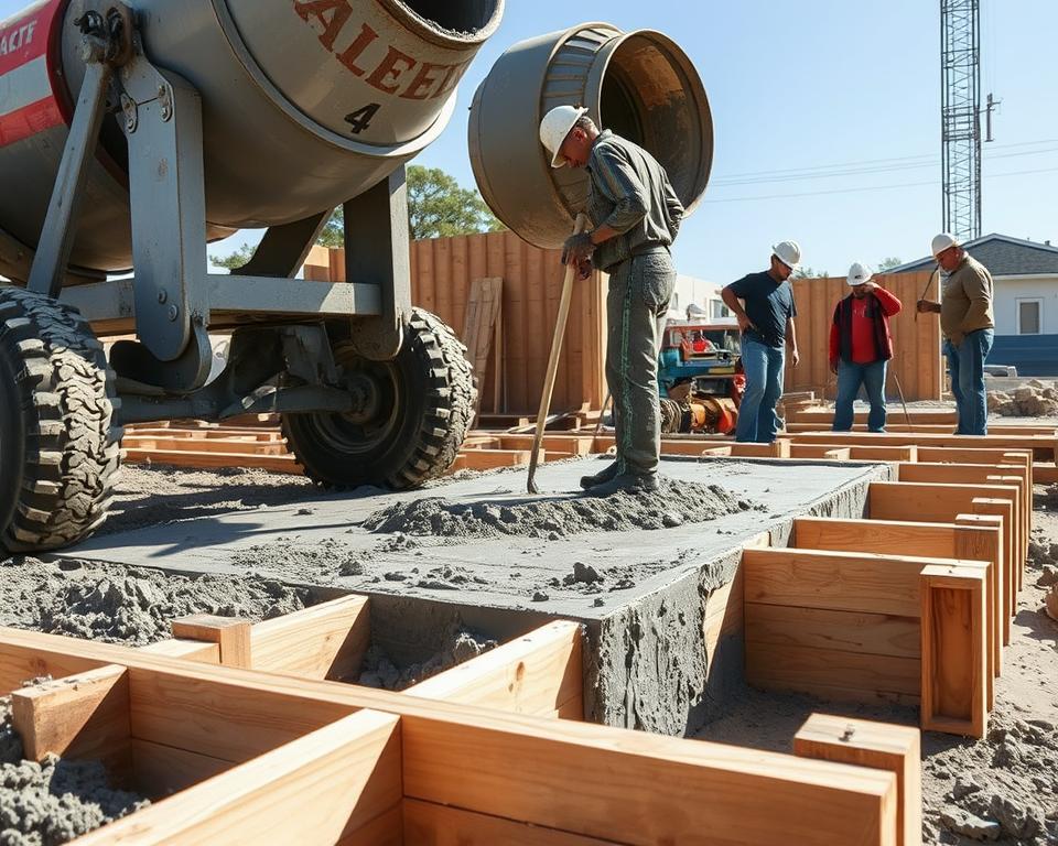 concrete pouring steps