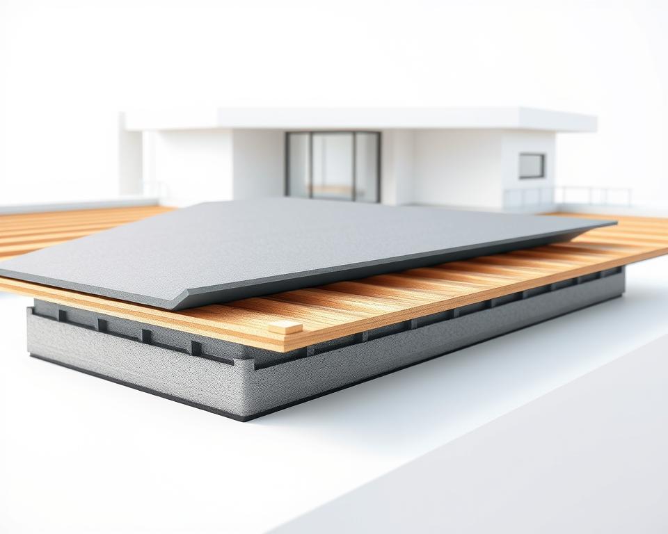 flat roof construction layers and pitch
